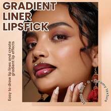Lip Liner And Gloss Set, Dark Brown Plumping Lip Liner Lip Pencil Moisturizing Lightweight Lip Gloss Lip Combo, High Shine Glossy Lip Tint Lip Stain Makeup Long Lasting Lip Care For Women - 02 紅色 - 查看 2