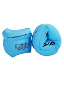 2pcs/Set Children Inflatable Arm Bands - Durable PVC Swimming Pool Floats, Orange, Pink, Blue And Light Blue - Multicolor - View 9