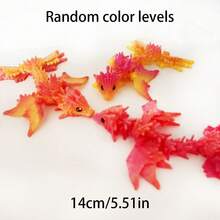 1 szt. Drukowana w 3D Mini Rodzina Smoków, Ruchome Stawy - Kolorowa Kolekcja, Dekoracja Domu i Biura, Ozdoby Pulpitu, Nadaje Się Do Różnych Dekoracji Pokoju Statuetki