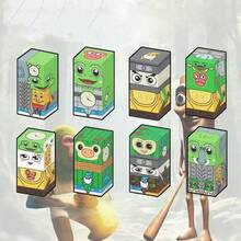 8 قطع عصي خشبية مربعة مغناطيسية لتركيب لغز شانهاي جينغ، كتل بناء للعرض