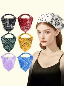 Women's Simple & Vintage Crossed Bandana Print Headbands Boho Hair Band Turban Headband Sweatband, Holidays And Streetwear, Headband, HairScarf, Bandana Top, Women Bandana Scarf Hair Accessories Autumn Accessories - Multicolor - View 2