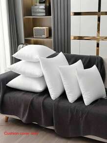 2/4/6 buc. Inserții de pernă pătrată, albă, moale, stil clasic, ușoare, lavabile la mașină, set de huse de pernă de lux, solid, neted, contemporan, ascuns, cu fermoar, fețe de pernă de calitate superioară pentru canapea, sufragerie, dormitor, perne decorative, 4 dimensiuni, (fără miez de pernă)