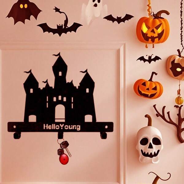 Hello Young 1 pièce/2 pièces Crochet mural vintage gothique pour manteau et clé - Organisateur d'entrée monté au mur avec crochets en fer forgé pour vestes, chapeaux, laisses | Décoration gain de place pour couloir, chambre, salle de bain, convient pour la décoration intérieure moderne