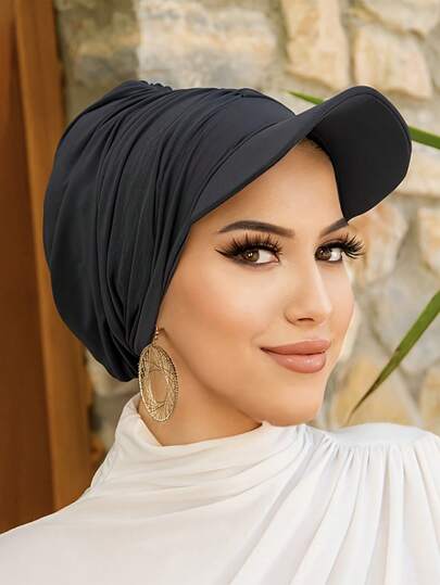Women's Stretchy Polyester Turban Hat - Breathable, Solid Color Head Wrap For Casual Wear, Hand Washable, Perfect For Festival & Mother's Day, Everyday Headwear | Vibrant Headscarf | Comfortable Fit, Gifts For Girls Sleep Bonnet