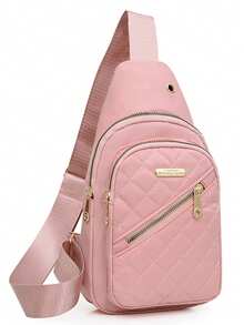 Front-Padded Backpack - Korean Style - Simple Men's Chest Bag - New Model - Multi-Layered Embroidery - Outdoor And Casual Chest Bag - Multicolor - View 9