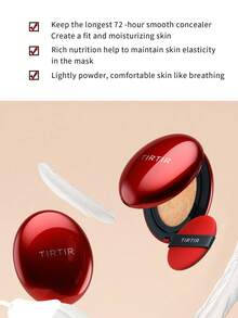 TIRTIR Red Cushioned Foundation Air Cushion, Lightweight Concealer Lasting Light Weight Semi-Matte 18g - 22N Shell Rice - View 5