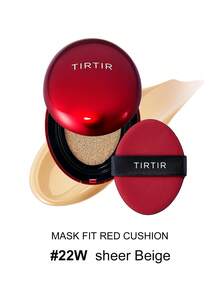 TIRTIR Mask Fit 紅色氣墊粉底液 全遮瑕、輕盈貼膚、緞面光澤妝感，韓系 BB 粉底，可疊加高遮瑕霧面粉底，輕盈遮瑕持久半霧面純素 18g - 22W柔米白 - 查看 13