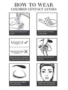 Lalens 1 Pair Of Colored Contact Lenses Norko Brown Coloured Contact Lens To Enlarge Your Eyes Soft Graduation Holiday Summer Fall Autumn Wholesale Of Color Contacts For Eye Beauty Makeup Cosmetic Small Pupil Color Contacts Lens Travel Outdoors School Campus 14.2mm 14.5mm Yearly Use Fashion Grey Lenses New Arrival With Free Lens Case Halloween Costume Cosplay - Yearly Disposable - View 9