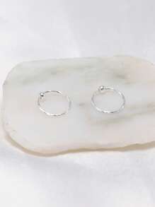 1pc Twisted Nose Ring, 925 Sterling Silver Nose Stud, Cartilage Earring, Body Jewelry, 22G, 8MM