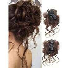 Eleganter lockiger Dutt für Frauen, modischer Volumen-Haarpuff, verlängerter Dutt, schlabbriger Stil Clip Stil Blütenknospe Kopf, natürlich flauschiger Haarbeutel für Frauen mit langem Bart, Perücken-Set, Pferdeschwanz-Perücken-Ring Haarclip - einfach in den Dutt zu clippen, sofort volleres Aussehen Haarzubehör, für Frauen, Herbst, Reisen, Haarstyling-Tools, Accessoires für Frauen, Haarsachen, Herbst, Haare, Haarschmuck, Haarschmuck für Frauen, Reisen, Haaraccessoire, Haarschmuck für Frauen, Haarstyling-Tools, Sachen, Schönheitszubehör