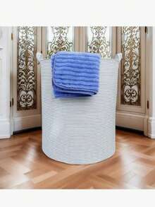 可折叠洗衣篮兼多用途收纳箱，适用于卧室、浴室和婴儿房 - 轻便可折叠收纳篮，可用于存放玩具、衣物、待洗衣物及其他物品；非常适合小空间、快速整理、春季大扫除、母亲节礼物以及日常家居收纳，风格休闲时尚。 - 彩色 - 查看 4