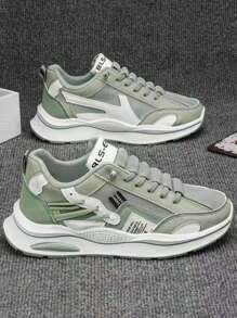 Zapatos deportivos con cordones y amortiguación de impactos, antideslizantes para hombres, diseño de marca, duraderos y cómodos para correr, entrenar y hacer ejercicio al aire libre. Zapatos casuales versátiles y cómodos mocasines sin cordones para hombres.