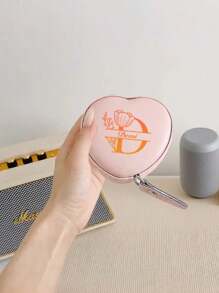 1pc Custom Heart Shape Mini Measuring Ruler, Custom Name And Fashion Design, Portable Cute PU Leather Tailor Sewing Tool, Clothes Measuring Ruler, One-Key Retract Ruler, Waist Circumference And Body Measuring Ruler,For School Supplies,Back To School