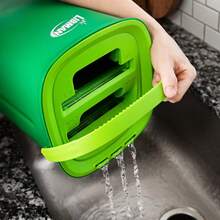 Versatile Rinse N Wring Flat Mop System With Microfiber Pad Dual Chamber Bucket Efficient Cleaning Tool Hard Surfaces - Nhiều màu - Xem 4