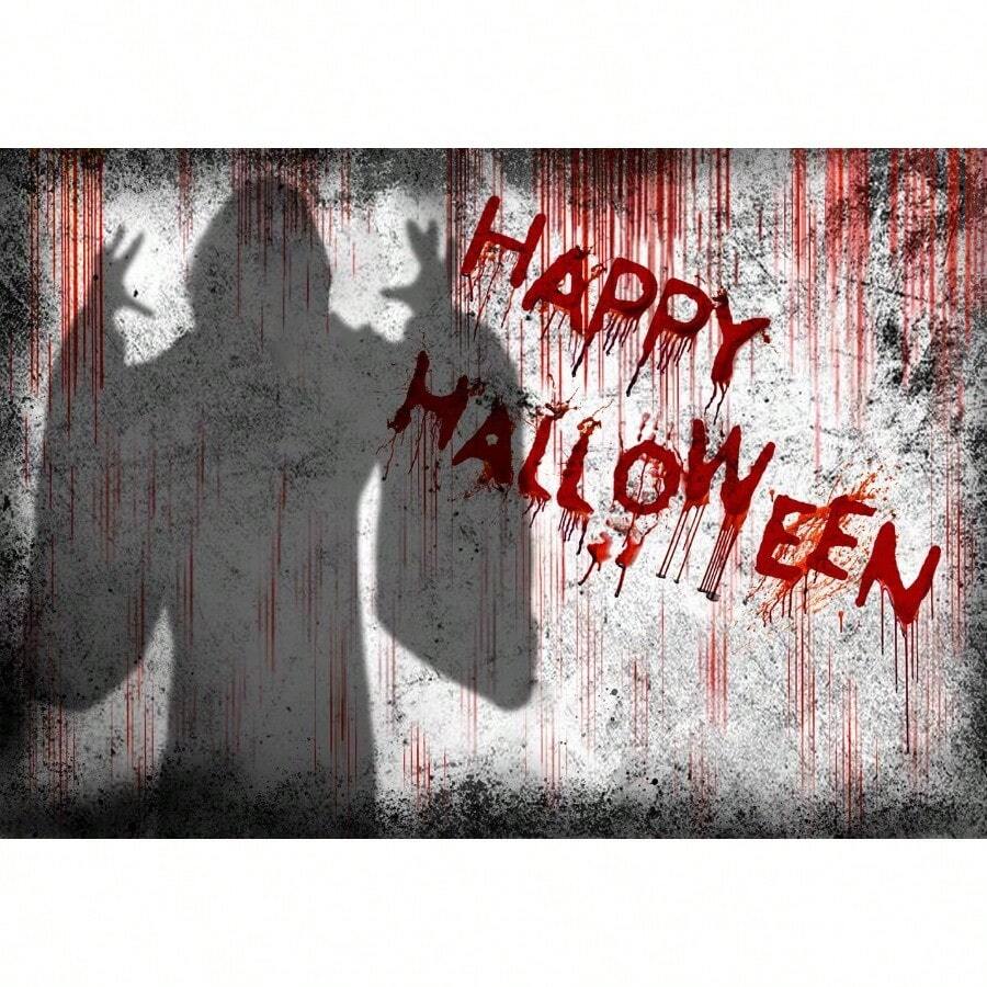 CZ Happy Halloween Backdrop Nightmare Before Christmas Background Scary Ghost Party Decorations For Photography Pictures 7X5FT 072 1439 - 黃色 - 查看 1