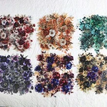 20 件花卉装饰拼贴贴纸 PET 材质贴纸，适用于剪贴簿用品，美观的垃圾日记本装饰贴纸，适用于学校用品，返校 - 彩色 - 查看 4