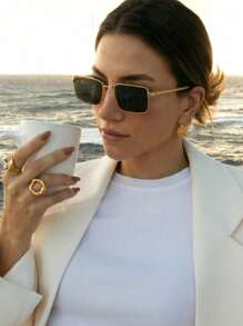 1 件装前卫扭纹眼镜腿时尚时尚眼镜，适合拍摄照片，女士时尚眼镜，女士太阳镜，秋冬服装，海滩配饰，复古基础款商务休闲礼品，适合夏季海滩度假、户外、旅行