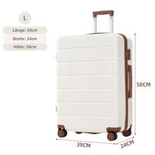 fangange M-L-XL Suitcase, 3-Piece Suitcase (20&24&28 Inches), Made Of ABS+PC Material, With Double 360° Swivel Wheels, TSA Lock, Interior Compartments - Ideal For Family Travel Or Business Trips.