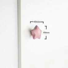 Tiradores de muebles con diseños de estrellas, nubes y lunas en cerámica para habitaciones infantiles, manijas de armarios y cajones con dibujos animados