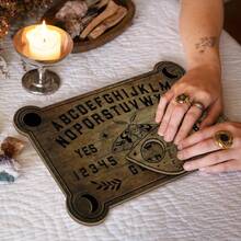 Bộ 4 dụng cụ bói toán pha mặt trăng và bướm đêm, bao gồm bảng trả lời bằng gỗ, bảng tâm linh, giá đỡ bài Tarot, bảng thông tin bằng gỗ, đồ trang trí bằng pha lê - Nhiều màu - Xem 6