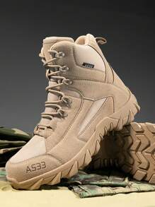 Outdoor Hiking Shoes, Camping Desert Boots, Work Boots, Lightweight Durable Military Combat Boots, Comfortable High-Top Shoes, Fashion Men's New Triangular Delta Climbing Shoes, Battlefield Training Military Boots