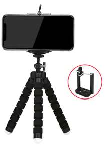 1pc Octopus Mobile Phone Holder, Casual Clip Mobile Phone Tripod, Portable And Flexible Tripod, Outdoor Video Recording Mobile Phone Tripod Black, Suitable For IPhone Android Mobile Phone Compact Digital Camera Sports Camera Black