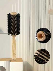 1 件木制卷发刷，天然野猪鬃毛，沙龙发型刷，用于丰盈、卷发、吹干、波浪发型，适合家庭和专业使用，返校、旅行度假必需品、女士发饰、刷子、发刷、边缘刷、刷头发、发梳、梳头发、顺发刷、球刷、迷你发刷、发刷套装、木梳、发刷、刷子、梳子、光滑后刷、发刷、边缘刷、刷头发、发梳、发刷套装、梳头发、迷你发刷、顺发刷、发刷、头发、配饰、美发产品、美发工具、美发用品、护发、卷发刷、理发师、理发师配件、美发设备、旅行必需品、旅行必需品、发型、美发