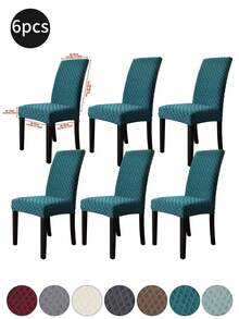 1pc/2pcs/4pcs/6pcs/30pcs Brown Jacquard Diamond Chair Cover, Dustproof And Stain-Proof, Classic And Simple Chair Cover, Suitable For Chairs In Living Room, Bedroom, Kitchen, Etc. - Multicolor - View 27