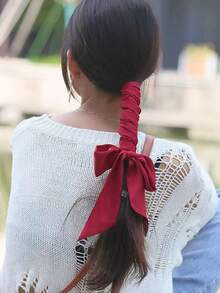 1pc Women Bandana Polka Dot Narrow Long Scarf, Pointed End, Versatile For Tying On Bags, Shirts, Fashion Scarves For Dress - Polka Dot Silk Scarf - View 23