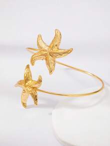 1件金色海星臂环/手镯，女士沙滩饰品，泳池派对配饰 - T02 - 查看 4