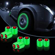 10个装夜光轮胎气门嘴帽，适用于汽车、摩托车、自行车，可在黑暗中发光 - 六角形气门嘴帽，紫外线激活发光，防腐蚀防尘，易于安装（适用于美式/低孔气门嘴） - 增强夜间能见度 - 多色 - 查看 17