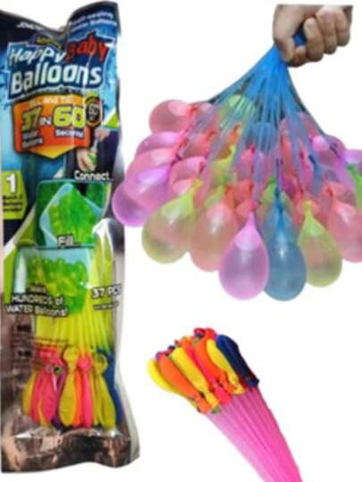 Kit 111 Balão De Água Guerra De Bexiga Splash Ball com pacotes de 37, 74  ou 111 balões