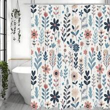 1 rèm tắm chống thấm nước bằng polyester họa tiết hoa, thiết kế kiểu nhà nông thôn, có thể giặt máy, kèm 12 móc treo, trang trí phòng tắm mộc mạc, vải không lót dùng được cả bốn mùa, họa tiết hoa dại, chống thấm nước và chống nấm mốc, có thể giặt máy, chất liệu polyester nhẹ và thoáng khí, màu sắc có thể hơi khác do ánh sáng - Trang trí phòng tắm nghệ thuật - Nhiều màu - Xem 9