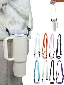 Correa para botella de agua para vaso Iceflow, cuerda para el hombro, soporte para vaso, accesorio compatible con , correa ajustable para el hombro de la botella de agua, correa de bolso cruzado de poliéster para vasos, regalo para el Día de la Mujer, Día de San Valentín, Pascua, accesorio para agua para viajes y actividades al aire libre (vaso no incluido) - Ver 1