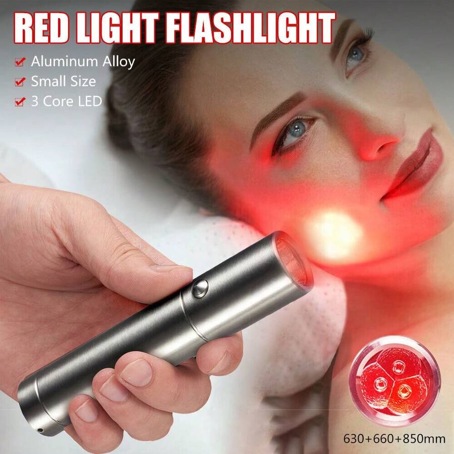 Red Light Therapy Flashlight Device – Advanced Triple-Wavelength ...