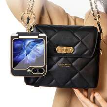 Fashion Women's Ring Holder Phone Case With Lens Protection, Compatible With Samsung Galaxy Z Flip 7/6/5/4/3