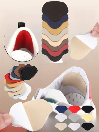 6pcs Shoe Repair Patches Set, Including Leopard Print Shoe Patch, Shoe Insole Adhesive Protector, Self-Adhesive Heel Repair Stickers, Shoe Hole Fixer, Heel Protector - For Sports Shoes Heel Wear And Tear Protection, Hole And Lining Damage Repair