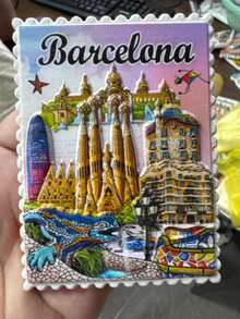 1pc Spanish Travel Souvenir Creative Painted Magnetic Architecture Fridge Magnet Home Decor - Multicolor - View 24