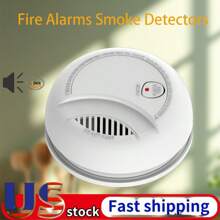 3 Packs Smoke Detector Fire Alarms 9V Battery Operated Photoelectric Sensor Easy To Install With Light Sound Warning, Test Button,9V Included For Home Hotel