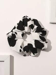 1/5 件菱形休闲波西米亚面料豹纹发圈，男女通用 - 黑與白 - 查看 12