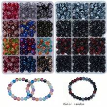 180pcs 8mm Black Crystal Glass Beads Jewelry Making Kit, Suitable For DIY Friendship Bracelets, Necklaces, Earrings, Crafts, Beading Starter Set (Random Color) - Multicolor - View 10