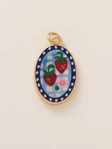 1pc Fashionable And Exquisite INS Cute And Simple Flower Strawberry Bow DIY Pendant, Plated With 18K Gold, Not Easy To Oxidize, Suitable For Wives And Mothers To Freely Match. - Multicolor - View 23