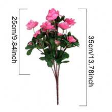 6 Bundles Artificial Faux Rhododendron Flowers, Artificial Flowers Silk Flowers Rhododendron Arrangement Wedding Table Centerpiece Table Centerpieces For Dining Room For Home Wedding Party Decor Gifts For Women - P - 查看 2