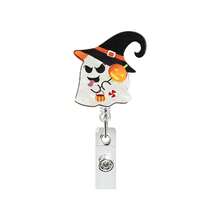 1pc Acrylic Halloween Pumpkin & Ghost Retractable Badge Reel, Suitable For Nurses, Doctors, Staff And Volunteers,For School Supplies,Back To School - Multicolor - View 6
