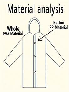 Imperméable réutilisable épais à la mode en EVA pour adultes, randonnée en plein air, portable et pratique