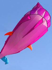 1 pezzo Delfino, balena, orca gonfiabile morbido e senza ossa, con bobina da 50 m e coda, adatto per attività all'aperto. Un regalo perfetto per amici e familiari durante le vacanze.