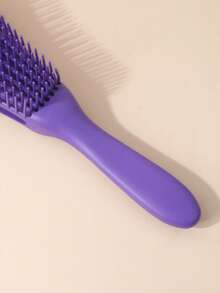 1/3 chiếc lược gỡ rối cho tóc đen tự nhiên, lược gỡ rối cho tóc xoăn Afro kết cấu 3/4abc, gỡ rối nhanh hơn và dễ hơn cho tóc ướt hoặc khô mà không đau (màu tím) - Màu tím - Xem 3