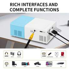 YG300 USB Mini Projector Portable Home Projector-Using A Travel Charger With A Power Of 30W Or More Can Yield A Better Picture Quality - Multicolor - View 7