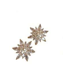 A Pair Of Light Luxury Snowflake Earrings, A Versatile Accessory With A Niche Design, A Must-Have Item For Fashionable Ladies, Perfect For Daily Wear, Commuting, And Gatherings - An Ideal Gift - Bạc - Xem 2