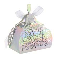 10 件/包精美玫瑰闪光纸质礼盒，婚礼/派对礼品盒，DIY 可爱节日小盒子，适合订婚、周年纪念、准新娘 - 彩色 - 查看 11